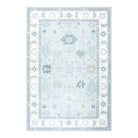 Cachet Washable Boho Oushak Floral Light Blue Rug Rugs Lahome