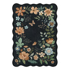 Flore Washable Boho Modern Parisian Floral Black 4x6 Rug Clearance Rugs Lahome