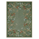 Solene Washable Modern Blooming Floral Garden Green Rug Area Rugs Lahome