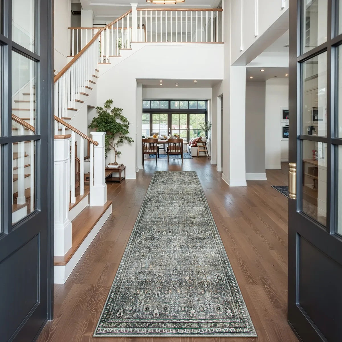Mirae Washable Vintage Persian Taupe Rug Area Rugs Lahome