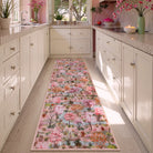 Vernay Washable Forest Woodland Pink Runner Rug Area Rugs Lahome