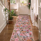 Vernay Washable Forest Woodland Pink Runner Rug Area Rugs Lahome 2.6' x 8'