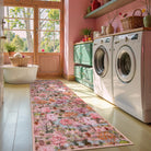 Vernay Washable Forest Woodland Pink Runner Rug Area Rugs Lahome