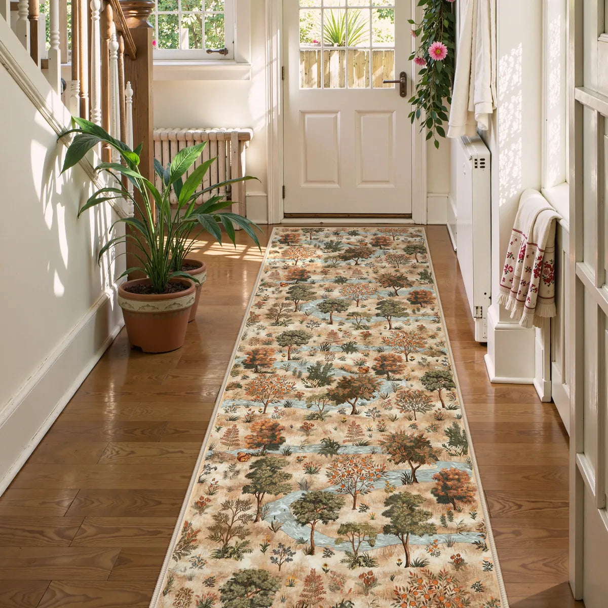 Vernay Washable Forest Woodland Brown Rug Area Rugs Lahome 2.6' x 8'