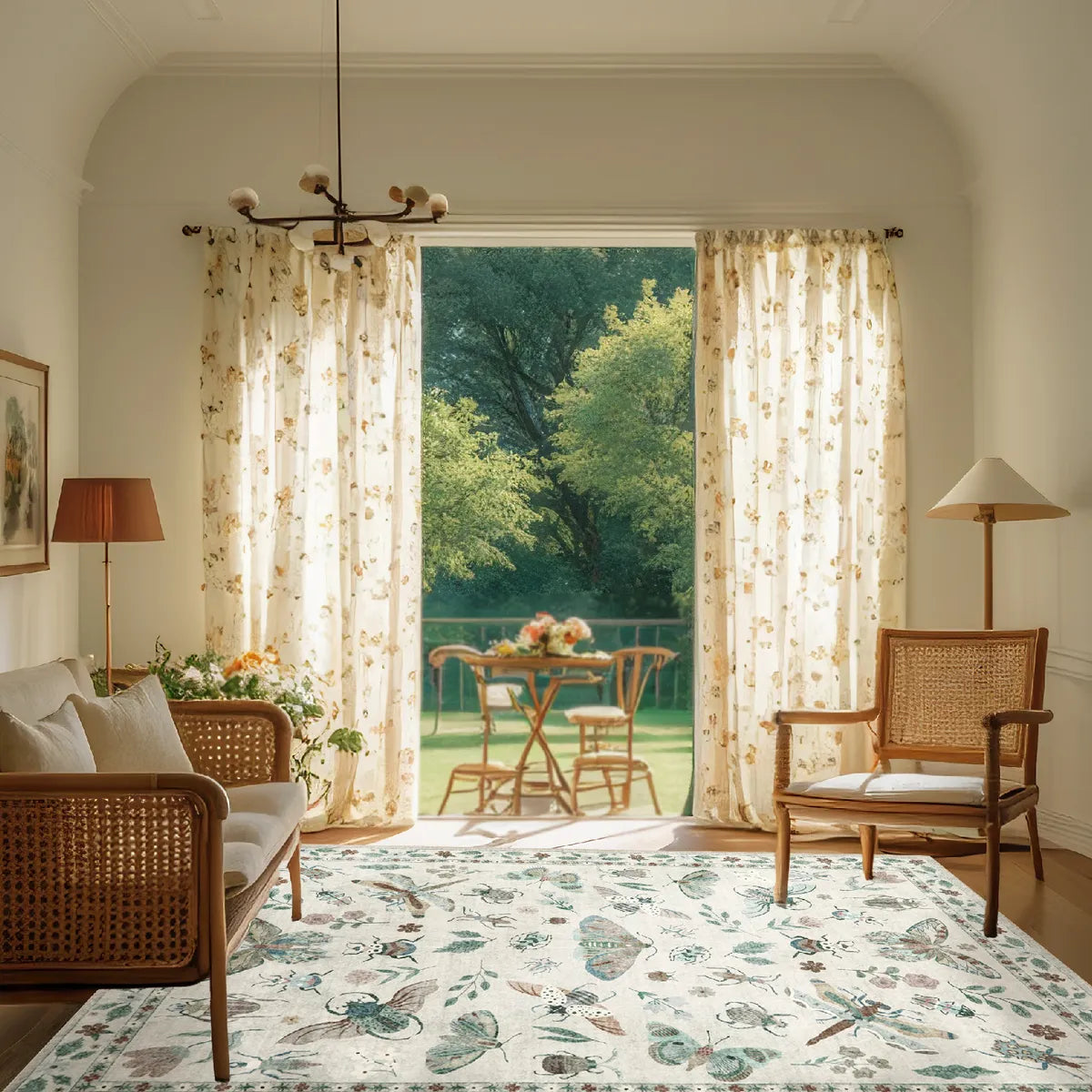 Vionnet Washable Modern Parisian Insect Beige Rug1 Clearance Rugs Lahome