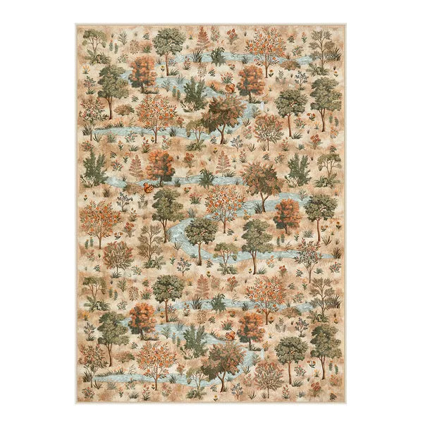 Vernay Washable Forest Woodland Brown Rug Area Rugs Lahome