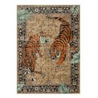 Rava Washable Wild Tiger Desert Yellow Rug Area Rugs Lahome