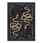 Serpente Washable Mystical Snake Black Rug Area Rugs Lahome