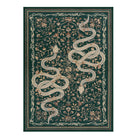 Serpente Washable Mystical Snake Green Rug Area Rugs Lahome