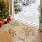 Perle Christmas Washable Crystal Snowflake Colorful Rug Area Rugs Lahome 2' x 3'