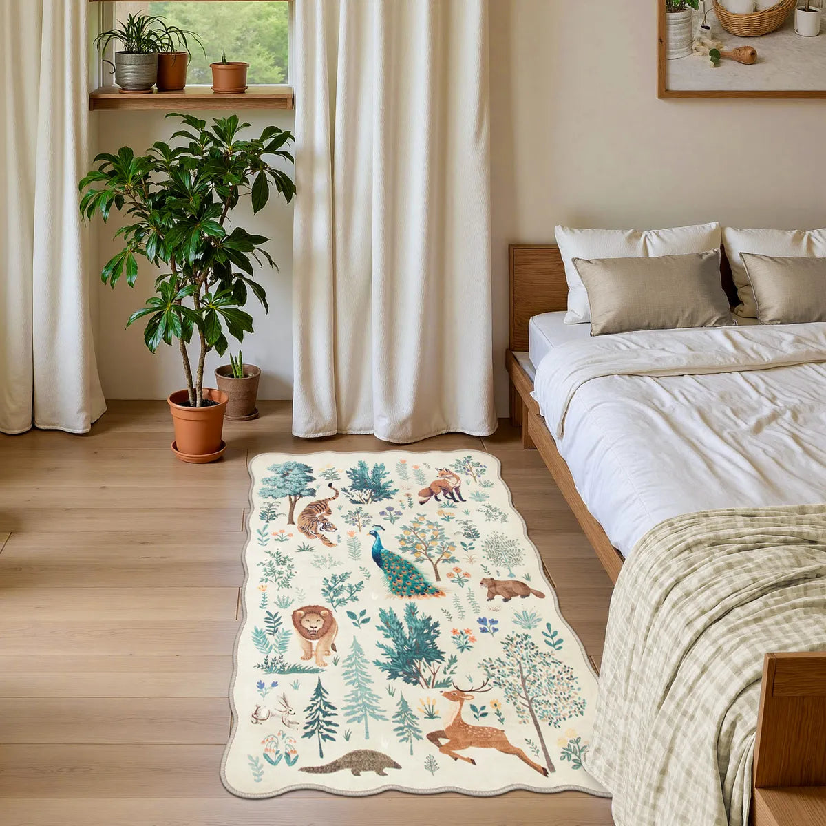 Javelle Washable Jungle Animal Fauves Beige Rug Area Rugs Lahome