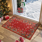Nolan Christmas Washable Modern Blooming Floral Garden Red Rug Area Rugs Lahome 2' x 3'