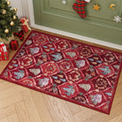 Pascal Christmas Washable World Moroccan Red Rug Area Rugs Lahome 2' x 3'