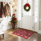 Pascal Christmas Washable World Moroccan Red Rug Area Rugs Lahome