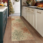 Perle Christmas Washable Crystal Snowflake Colorful Rug Area Rugs Lahome 2' x 6'