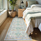 Giverny Washable Maximalism Vintage French Floral Light Green Rug Rugs Lahome