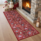 Pascal Christmas Washable World Moroccan Red Rug Area Rugs Lahome