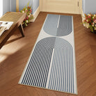 Sarrah Washable Modern Minimalism Rainbow Blue Runner Rug Runner Rugs Lahome