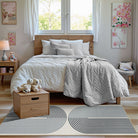 Sarrah Washable Modern Minimalism Rainbow Blue Runner Rug Runner Rugs Lahome