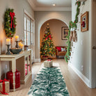 Velours Christmas Washable Tree and Snowflake Beige Rug Area Rugs Lahome