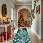 Velours Christmas Washable Tree and Snowflake Green Rug Area Rugs Lahome