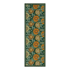 Amelie Washable Vintage Sunflower Floral Green Runner Rug Area Rugs Lahome