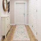Sylvie Washable Boho Modern Parisian Garden Floral Pink Rug Area Rugs Lahome