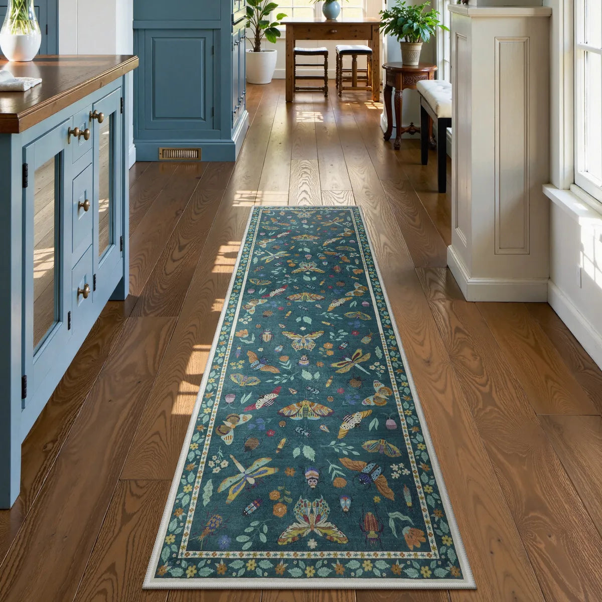 Vionnet Washable Modern Parisian Insect Green Area Rug Clearance Rugs Lahome