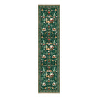 Olivier Christmas Washable Tree and Santa Green Rug Area Rugs Lahome