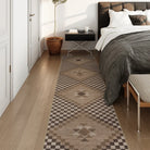 Lunette Washable Tribal Soft Easy Jute Tan Indoor/Outdoor Runner Rug Easy Jute Rug Lahome