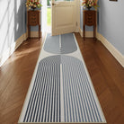 Sarrah Washable Modern Minimalism Rainbow Blue Runner Rug Runner Rugs Lahome