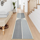 Sarrah Washable Modern Minimalism Rainbow Blue Runner Rug Runner Rugs Lahome 2' x 8'