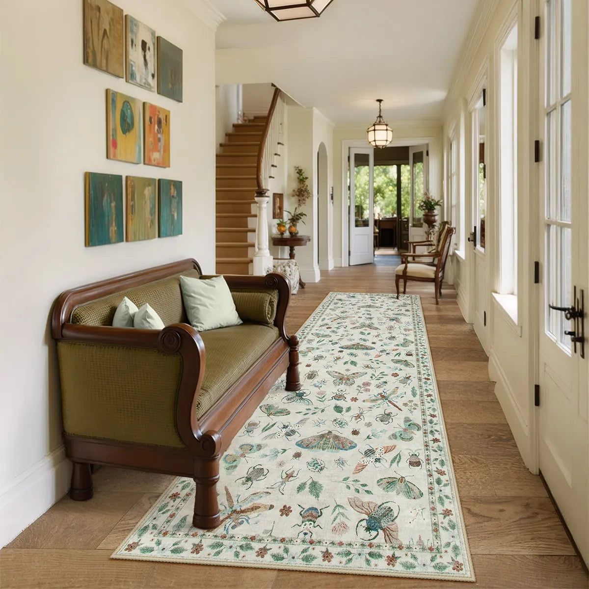 Vionnet Washable Modern Parisian Insect Beige Rug1 Clearance Rugs Lahome