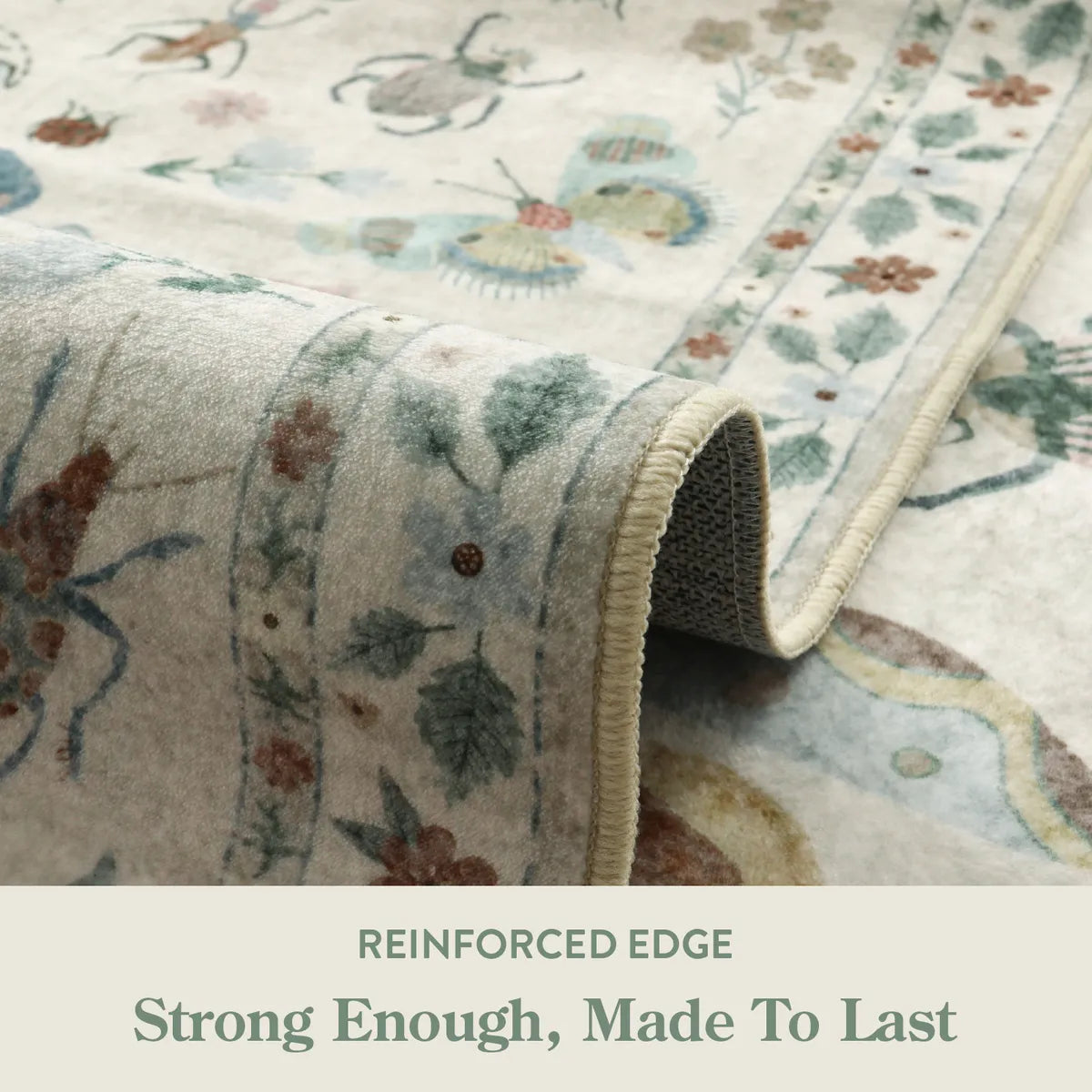 Clearance Vionnet Washable Modern Parisian Insect Beige Rug Clearance Rugs Lahome