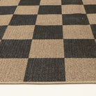 Colette Washable Checkered Easy Jute Black 3x5 Indoor/Outdoor Rug Clearance Rugs Lahome