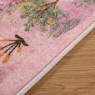 Vernay Washable Forest Woodland Pink Runner Rug Area Rugs Lahome