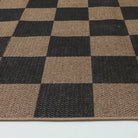Colette Washable Checkered Easy Jute Dark Brown Indoor/Outdoor Rug Easy Jute Area Rug Lahome