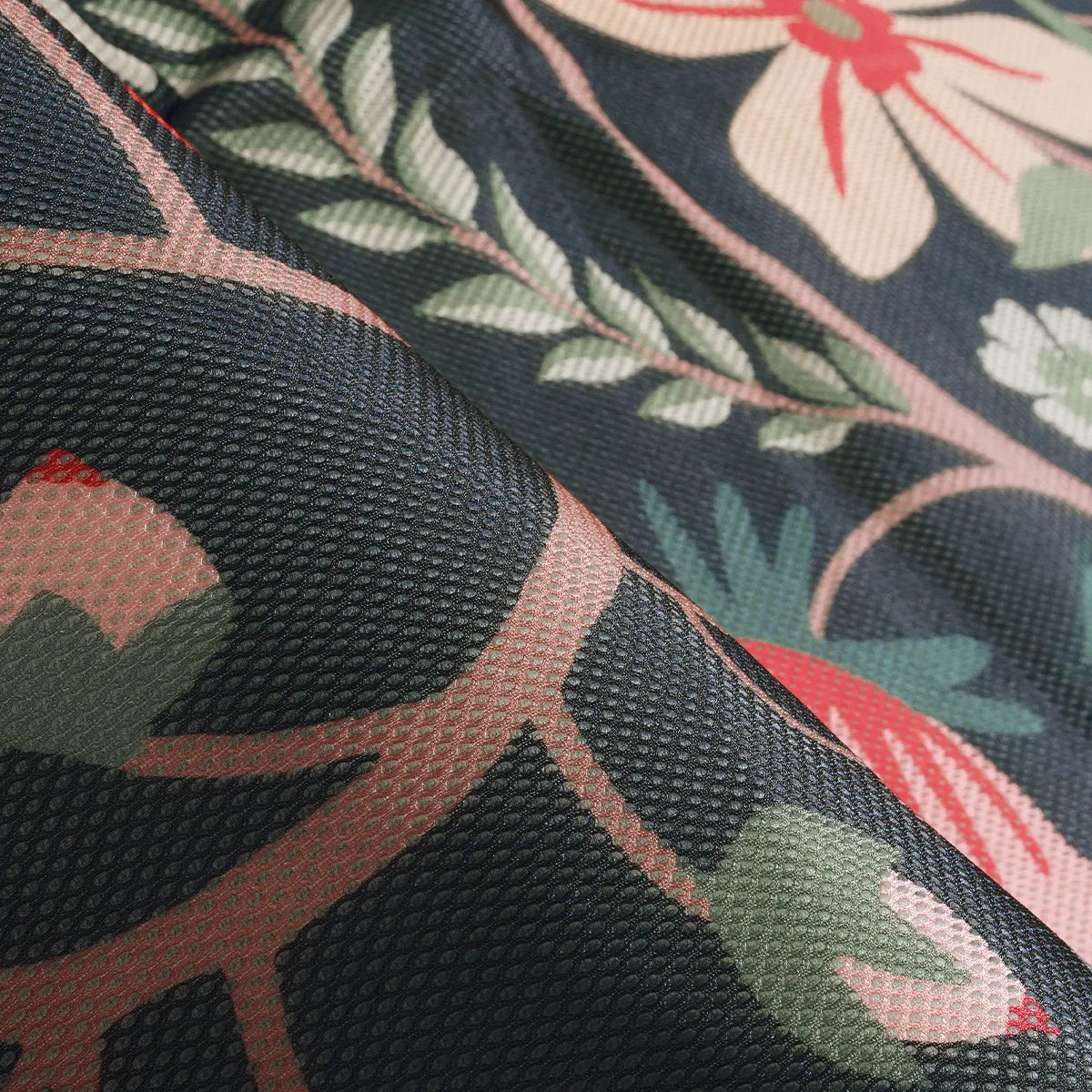 Fleurie Washable Boho Floral Charcoal Indoor/Outdoor Area Rug Area Rugs Lahome