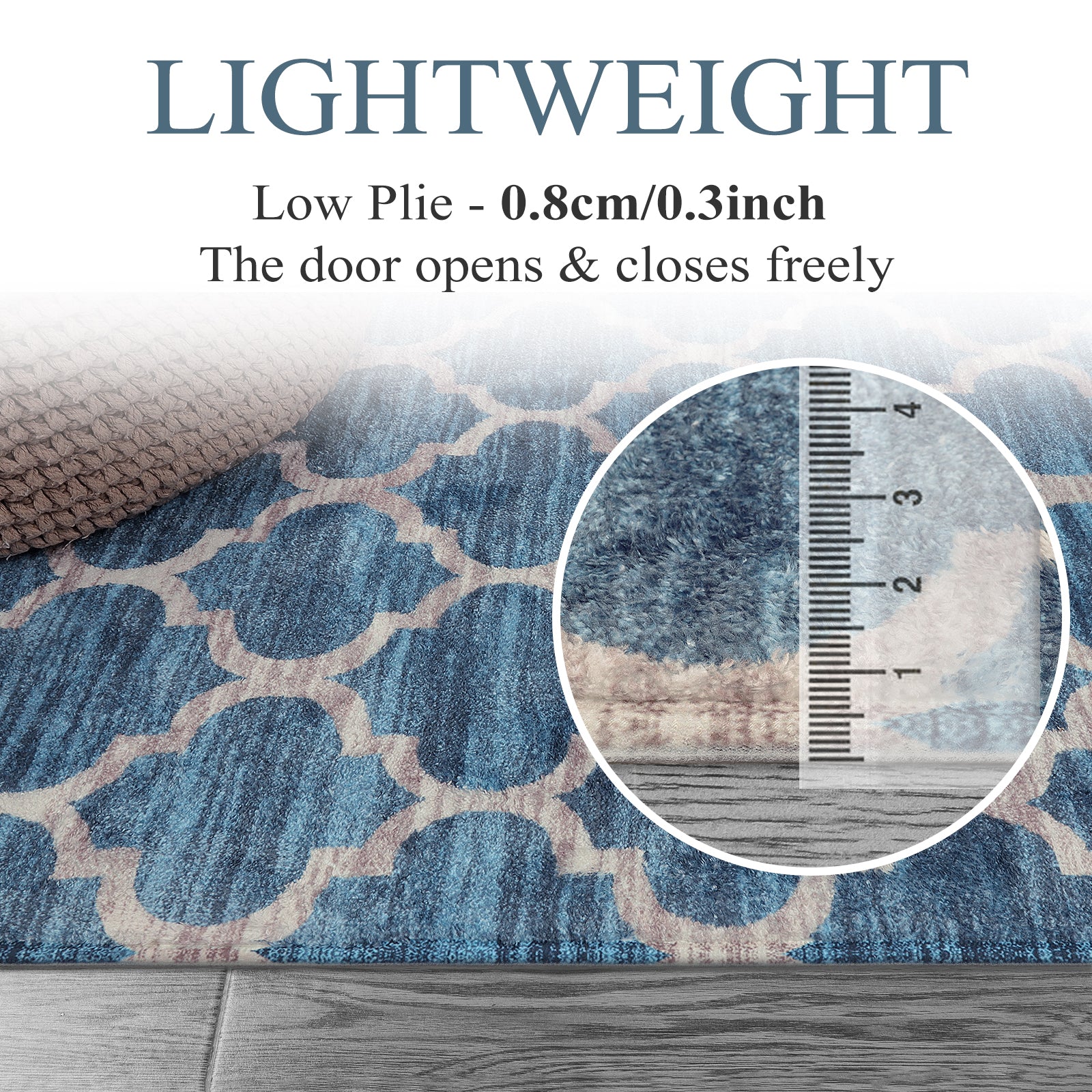 Meline Washable Classic Moroccan Trellis Fathom Blue Rug Clearance Rugs Lahome