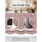 Estelle Washable Modern Abstract Bordered Scalloped Pink Rug Clearance Rugs Lahome