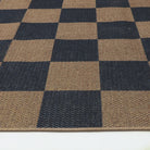 Colette Washable Checkered Easy Jute Blue Indoor/Outdoor Rug Easy Jute Area Rug Lahome