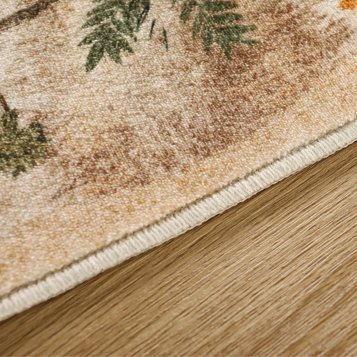 Vernay Washable Forest Woodland Brown Rug Area Rugs Lahome