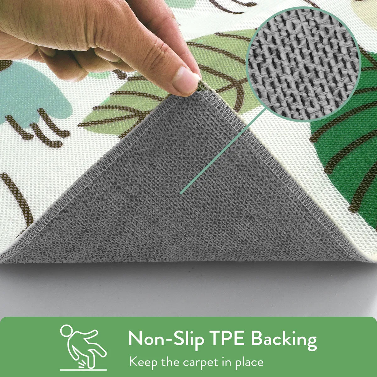 Soleil Washable Floral Light Green Indoor Indoor/Outdoor Rug Outdoor Rugs Lahome