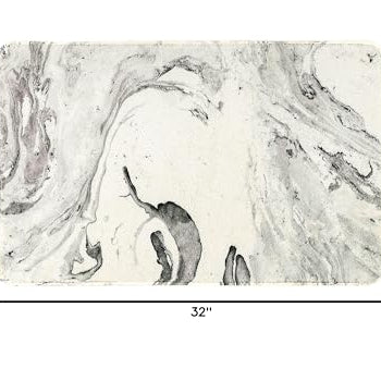 LahomeGlobal Bath Mat 18x47 inch Gray Marble Runner Velvet Non-Slip Bathroom Rug Modern Long Bath Rug Soft Luxury Microfiber Machine Washable Floor Carpet for Bathroom Tub Shower LahomeGlobal Lahome