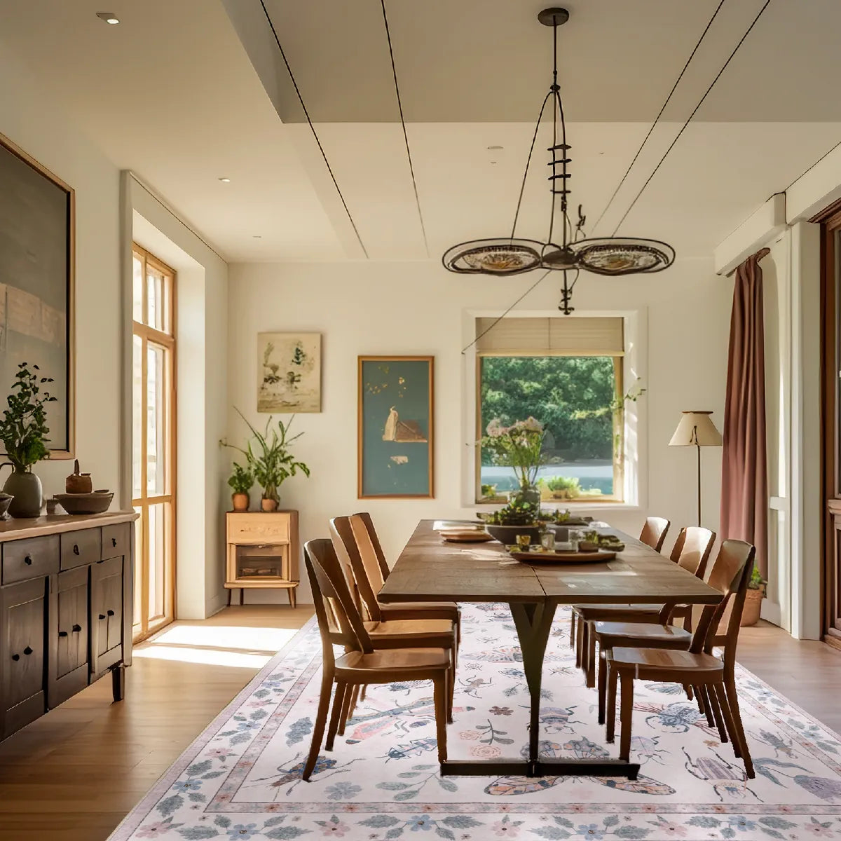 Vionnet Washable Modern Parisian Insect Light Pink Rug1 Area Rugs Lahome