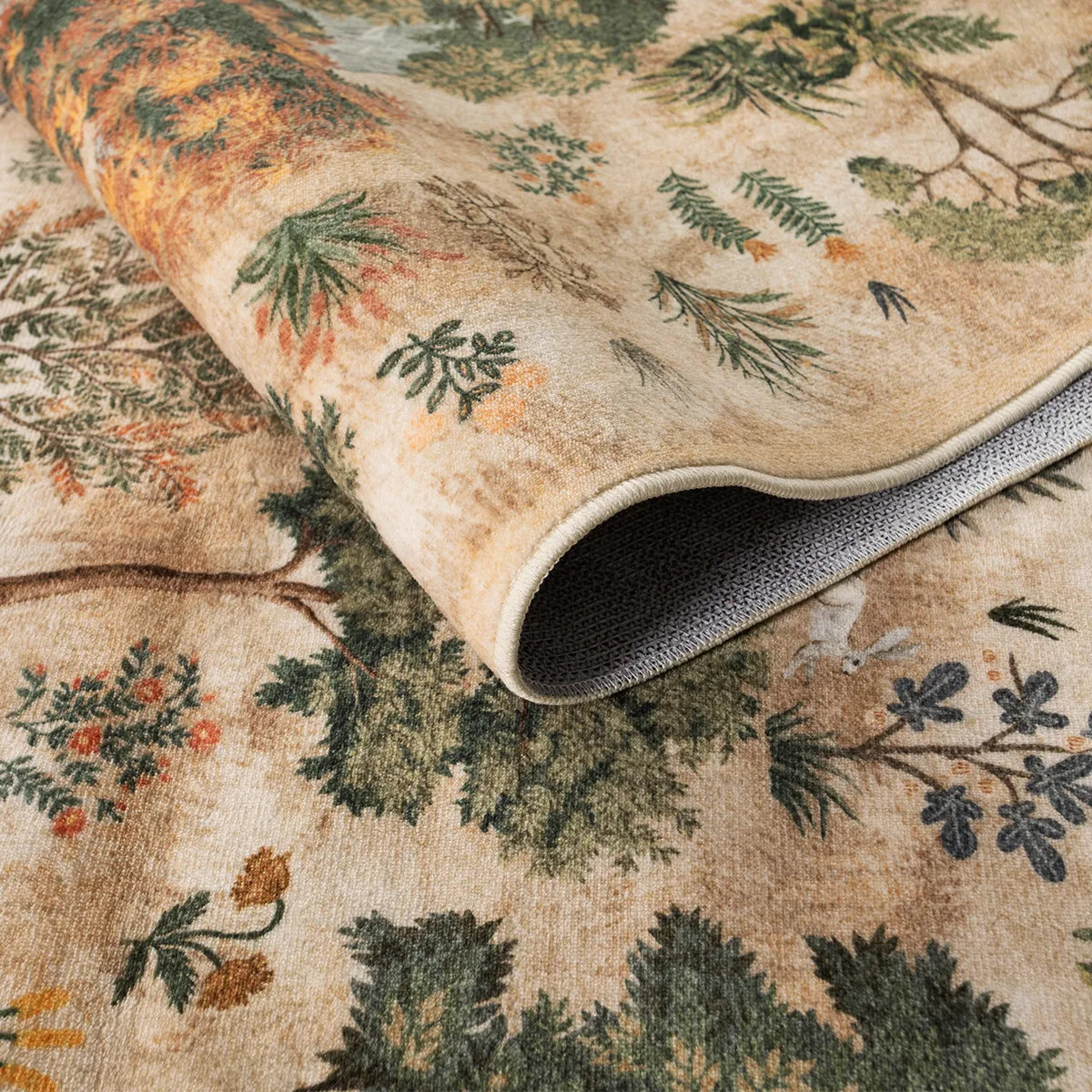 Vernay Washable Forest Woodland Brown Rug Area Rugs Lahome