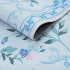 Rosabel Washable Floral Bows Blue Rug Area Rugs Lahome