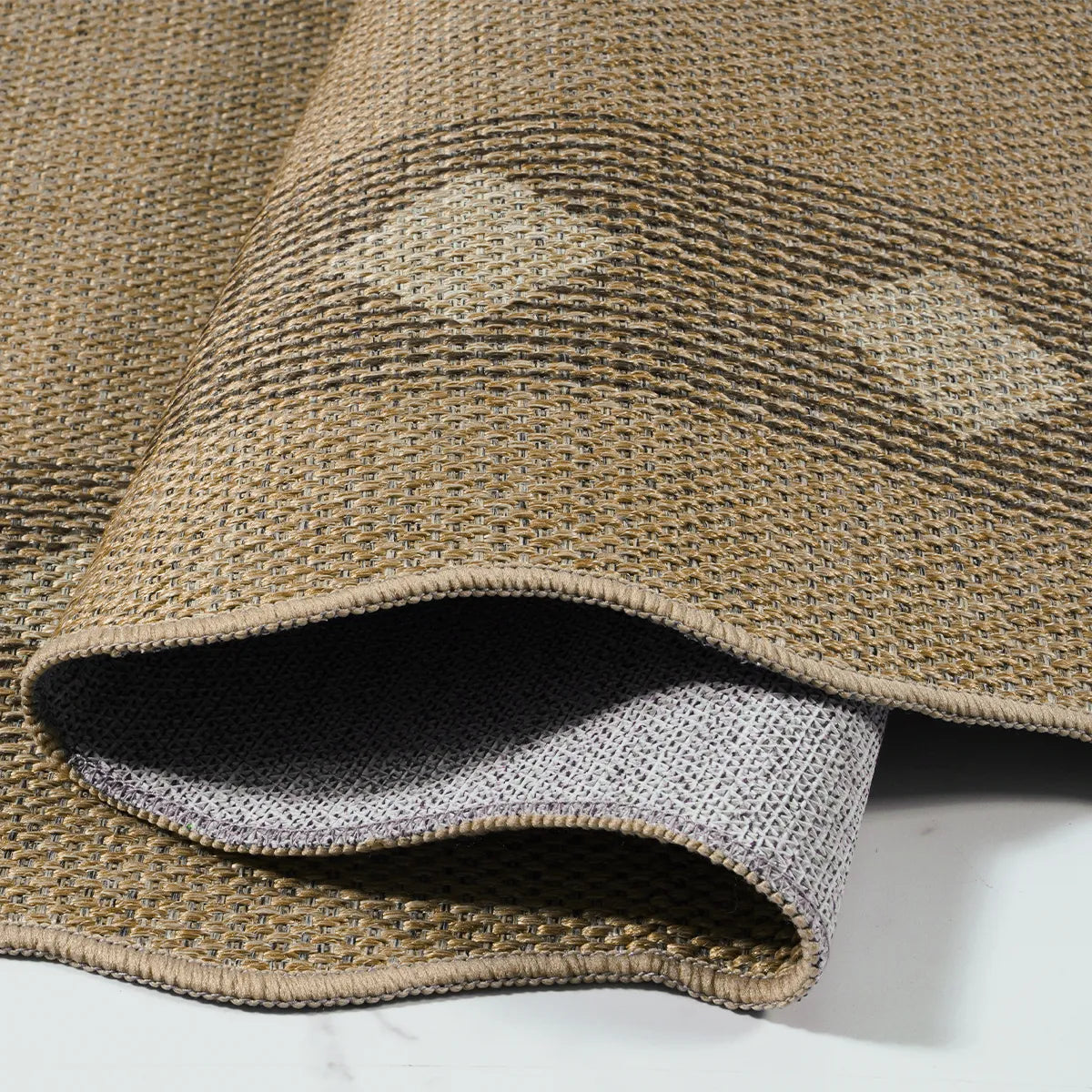 Linoe Washable Diamond Wavy Oatmeal Easy Jute Rug Rugs Lahome