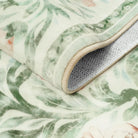 Liliane Washable Vintage Floral Green Rug Rugs Lahome