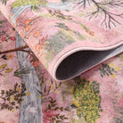 Vernay Washable Forest Woodland Pink Runner Rug Area Rugs Lahome